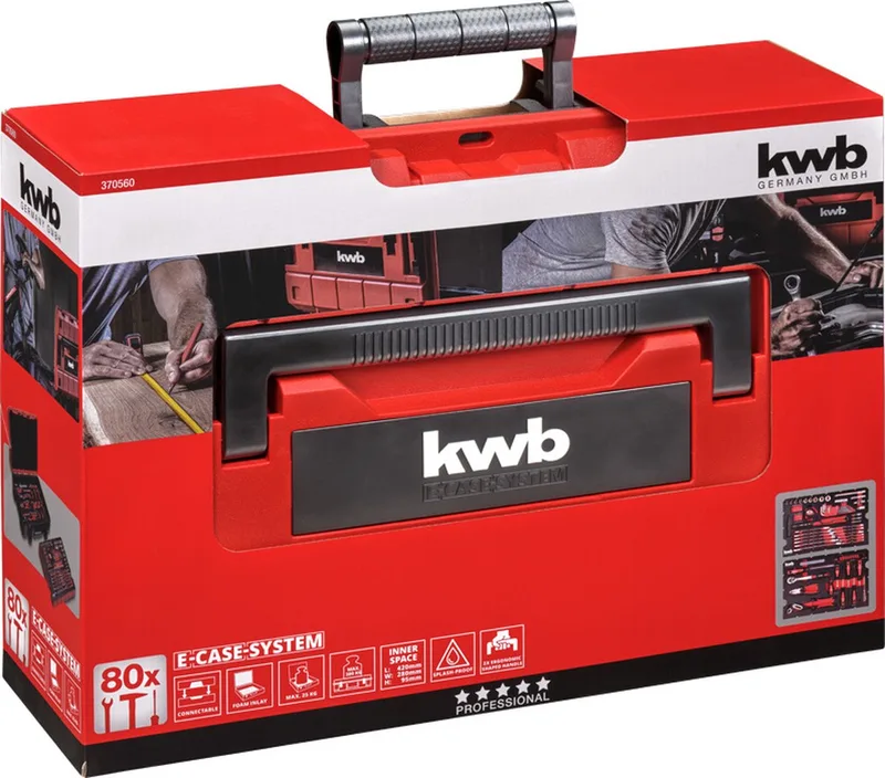 Gereedschapskoffer 80-delig in E-case de KWB – image du produit