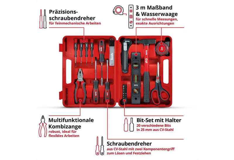kwb 370610 Mallette à outils équipée 35 pièces (l x H x P) 31.5 x 24 x 8.3 cm de KWB – image du produit 3 sur 5