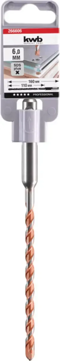 Hamerboor - Easy Cut - Universeel - SDS-Plus - 6,0x160mm by KWB – product image 3 of 3