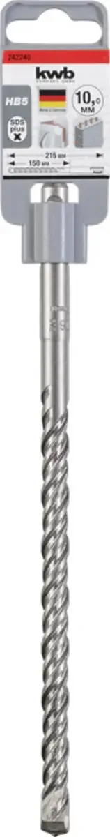 hamerboor - Ø 10 mm - Lengte 215/150 mm - Steen en beton - SDS Plus - 242240 fra KWB – produktbillede 3 af 3