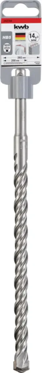 hamerboor - Ø 14 mm - Lengte 265/200 mm - Steen en beton - SDS Plus de KWB – image du produit 3 sur 3