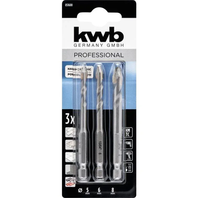 Hard keramiek borenset 3-delig KWB von KWB – Produktbild