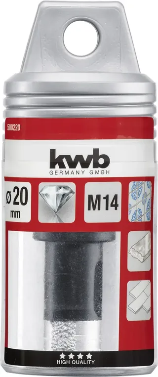 kwb 500220 Fliesenbohrer 20 mm Gesamtlänge 20 mm M14 1 St. von KWB – Produktbild 2 von 2