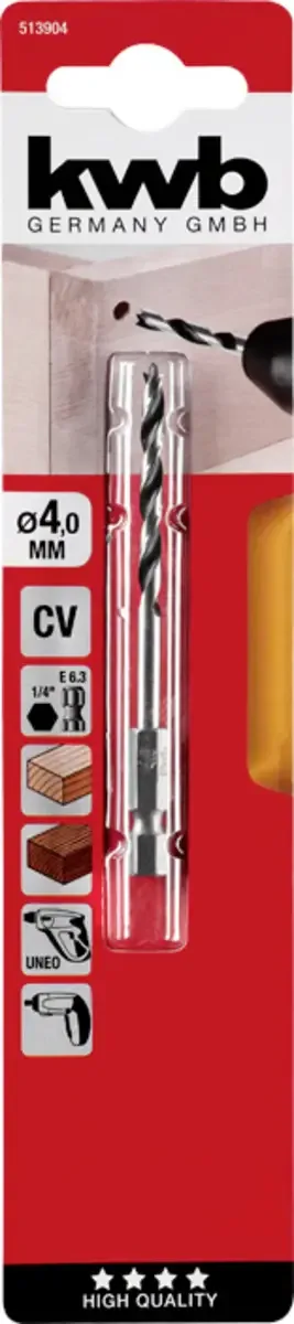 Houtboor 1-4, 6-Kant, 4 mm von KWB – Produktbild 3 von 3