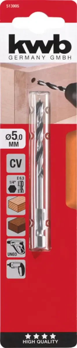 Houtboor 1-4 6-Kant, 5 mm by KWB – product image 3 of 3