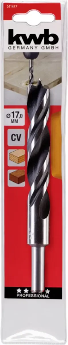 Houtspiraalboor op Kaart - 17 mm de KWB – image du produit 3 sur 3