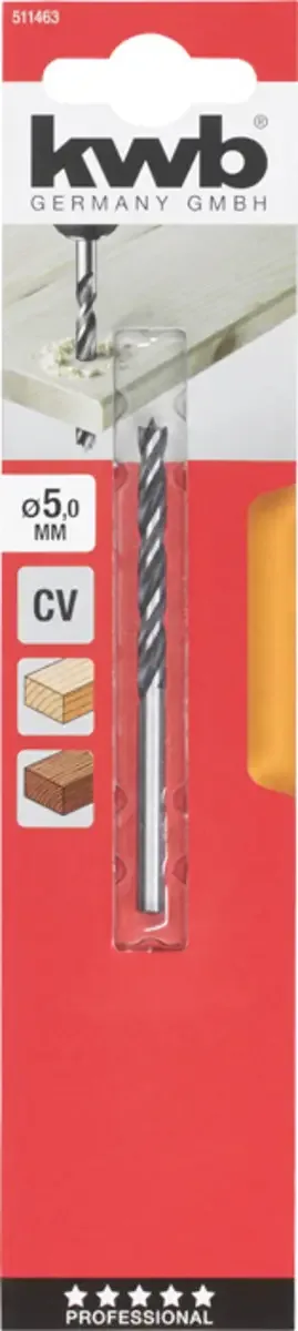 Houtspiraalboor op Kaart - 5 mm de KWB – image du produit 3 sur 3