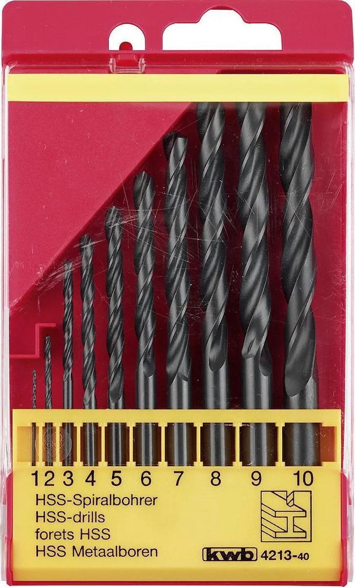 HSS Borenset - 1-10 mm - 10-delig by KWB – product image
