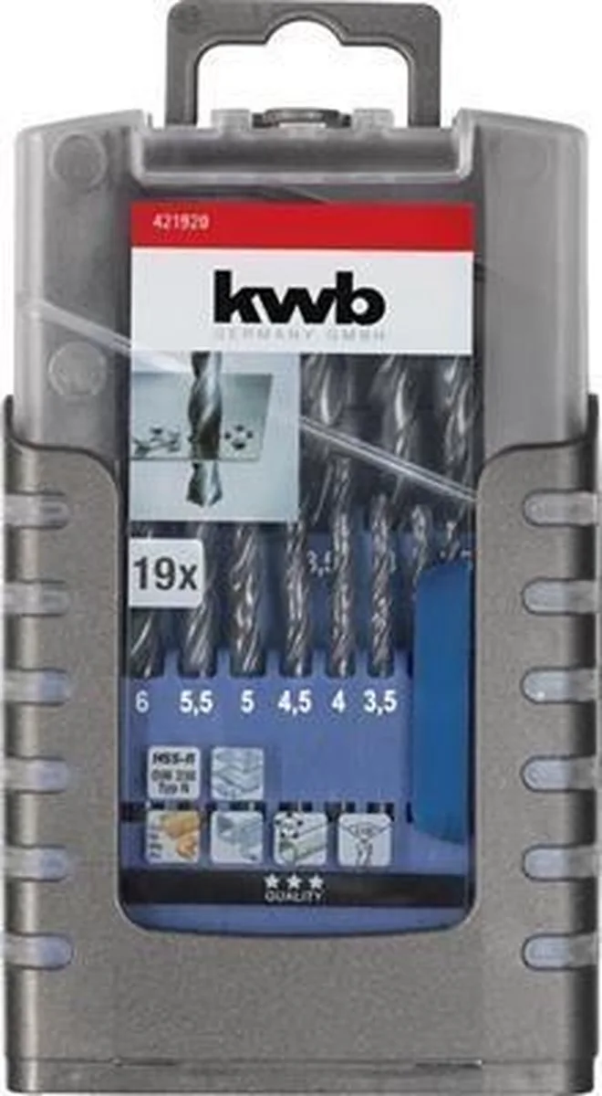 HSS Borenset - 1-10 mm - 19-delig de KWB – image du produit