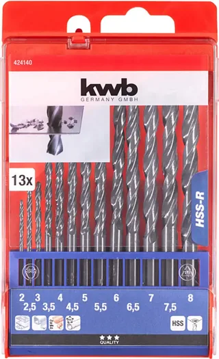 HSS Borenset - 2-8 mm - 13-D -elig by KWB – product image 3 of 3