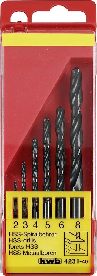 HSS Borenset - 2-8 mm - 6-delig by KWB – product image 1 of 3