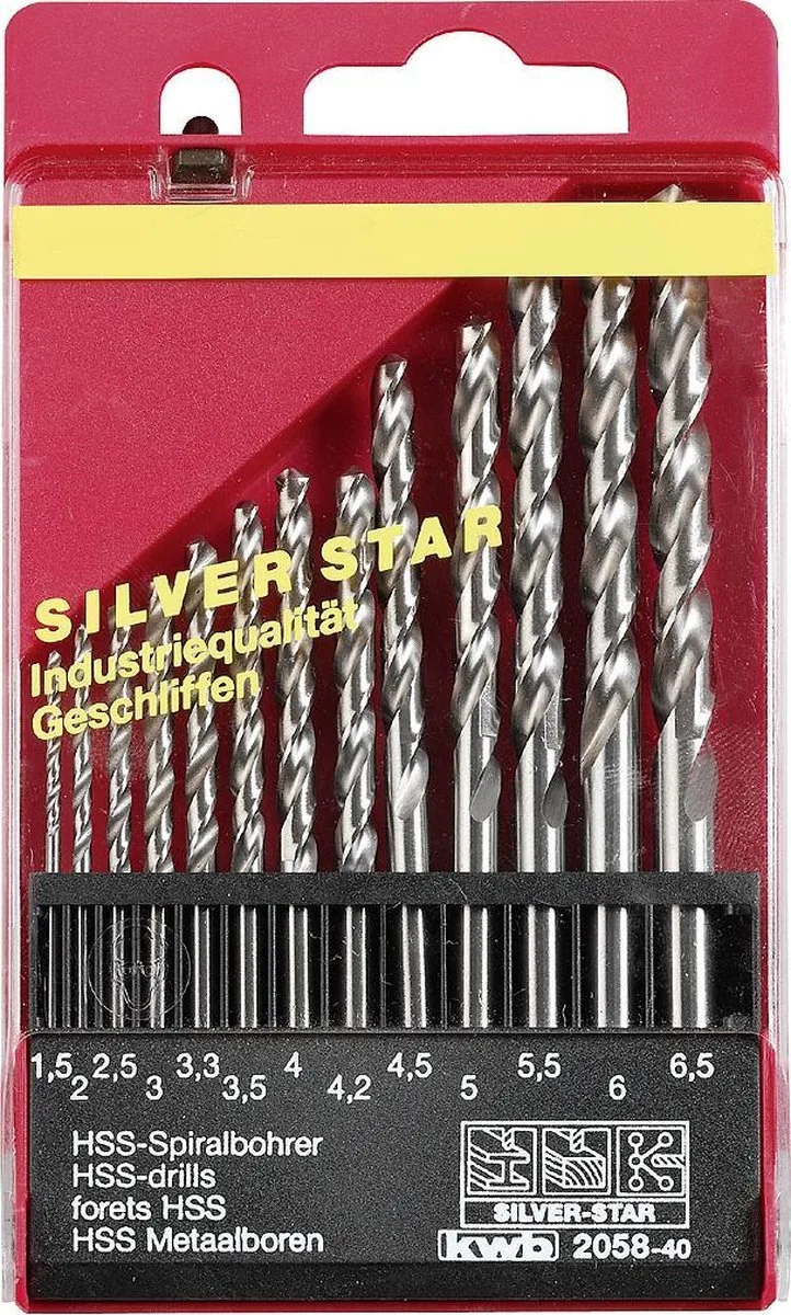 HSS Silverstar Borenset - 13-D -elig 1,5-6,5 mm van KWB – productafbeelding