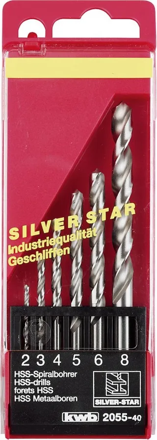 HSS Silverstar Borenset - 2-8 mm - 6-delig by KWB – product image 1 of 3