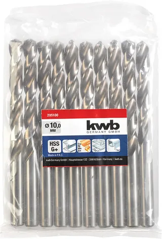HSS Silverstar Metaalboor - 10,0 mm van KWB – productafbeelding 2 van 2