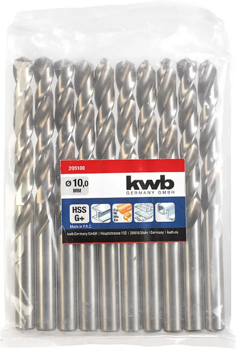 HSS Silverstar Metaalboor - 10,0 mm van KWB – productafbeelding 2 van 2