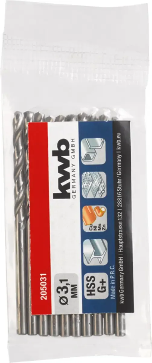 HSS spiraalboor Ø 3.1 x 64 mm - HSS G+ - 280171 von KWB – Produktbild 2 von 2