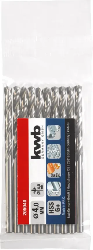 HSS spiraalboor Ø 4.0 x 64 mm - HSS G+ - 205040 de KWB – image du produit 2 sur 2