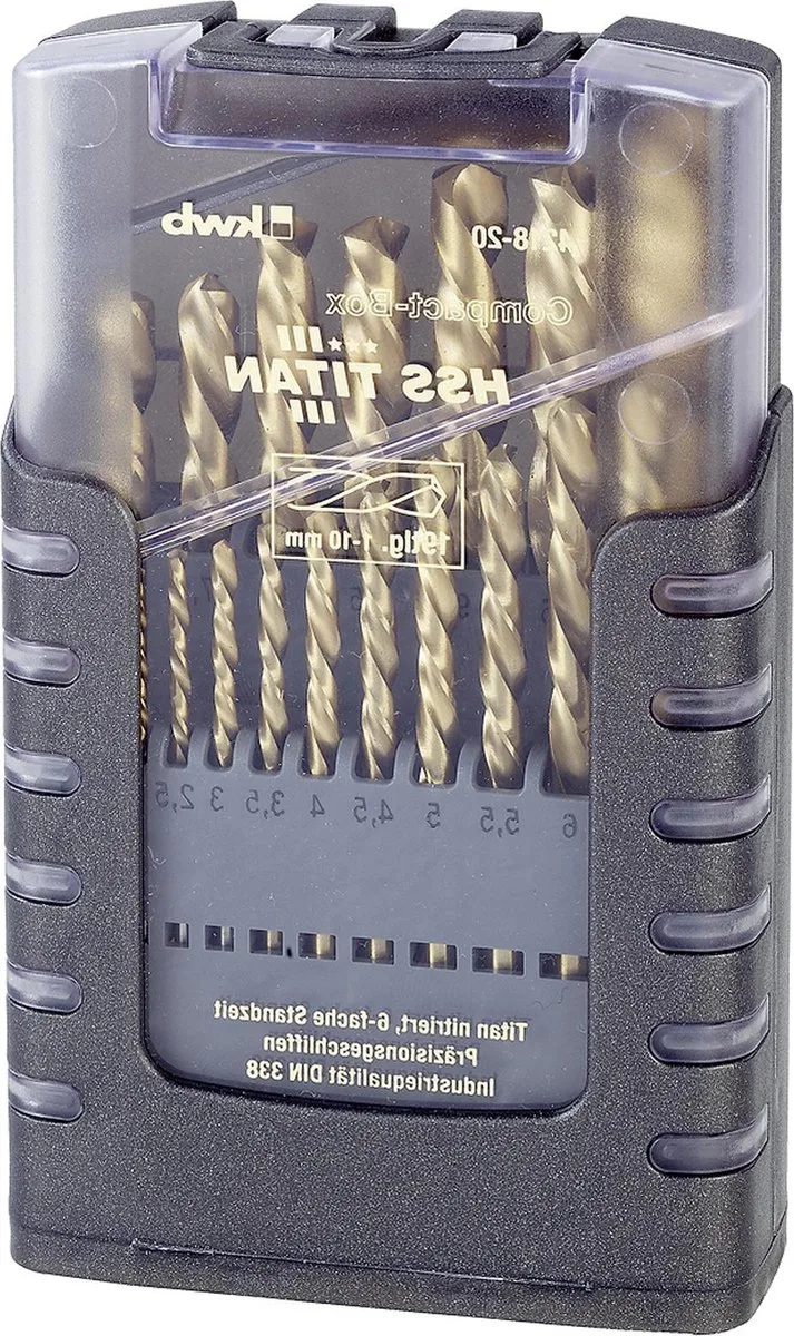 HSS Titan Borenset - 1-10 mm - 19-delig de KWB – image du produit