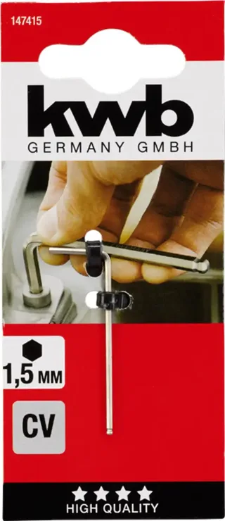 inbus- stiftsleutel 1,5 mm von KWB, Silber – Produktbild 3 von 3
