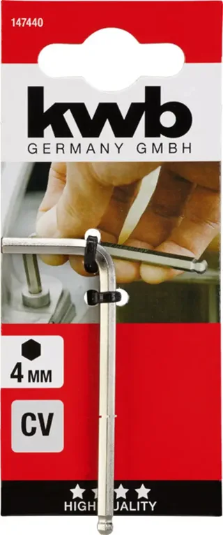inbus- stiftsleutel 4 mm de KWB, Argent – image du produit 2 sur 2