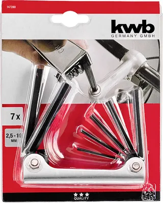 Inbussleutel 2 mm, 2.5 mm, 3 mm, 4 mm, 5 mm, 6 mm, 8 mm, 10 mm 7-delig de KWB, Kleurloos – image du produit 3 sur 3