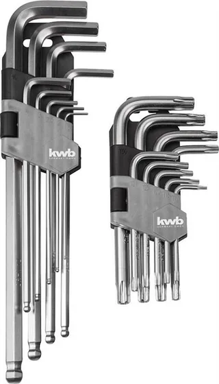 Inbussleutelset 1.5 mm, 2 mm, 2.5 mm, 3 mm, 4 mm, 5 mm, 6 mm, 8 mm, 10 mm 8-delig de KWB, Kleurloos – image du produit 1 sur 3
