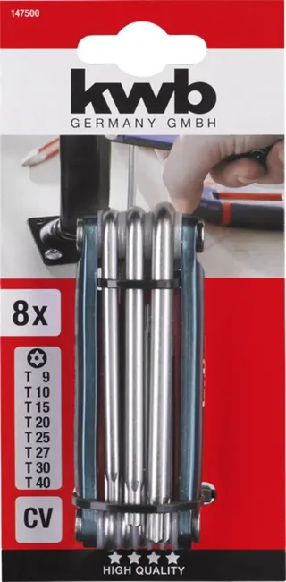 inbussleutelset torx 8-delig by KWB, Kleurloos – product image 3 of 3