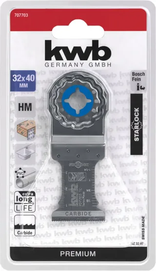 Invalzaagblad - Hardmetaal - 32x40mm - Voor cement en spijkers von KWB – Produktbild 2 von 2