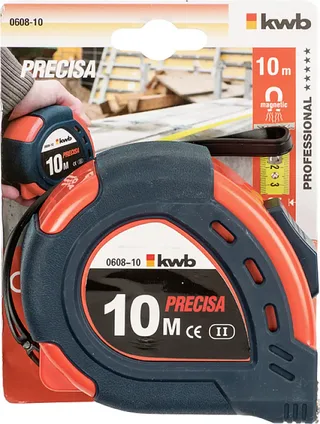 kwb 060810 Rolmaat 10 m Staal, Kunststof von KWB, Kleurloos – Produktbild 3 von 3