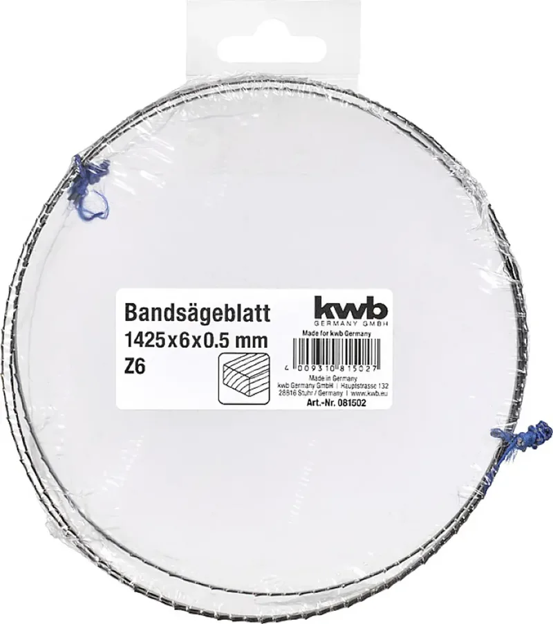 kwb 081502 Bandsägeblatt, 1425 x 6x 0,65, Z6, Holz 1 St. von KWB – Produktbild