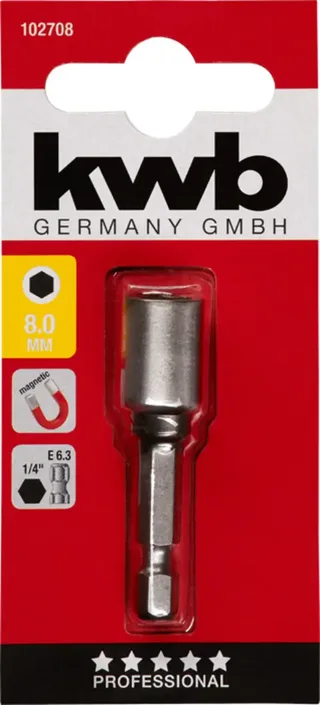 kwb 102708 Steckschlüsseleinsatz 8 mm 1 Stück Sechskant by KWB – product image 3 of 3