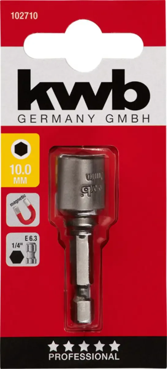 kwb 102710 Steckschlüsseleinsatz 10 mm 1 Stück Sechskant by KWB – product image 3 of 3