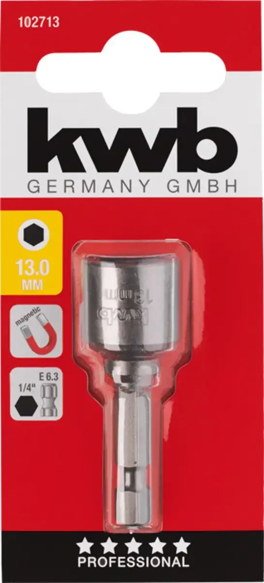 kwb 102713 Steckschlüsseleinsatz 13 mm 1 Stück Sechskant by KWB – product image 3 of 3