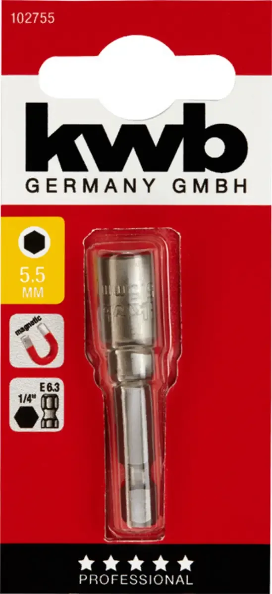 kwb 102755 Steckschlüsseleinsatz 5.5 mm 1 Stück Sechskant by KWB – product image 3 of 3