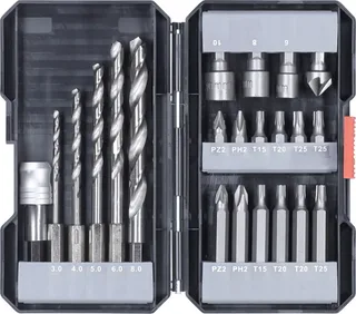 kwb 108805 22teilig Bohrer- und Bit-Sortiment Metall 3 mm, 4 mm, 5 mm, 6 mm, 8 mm de KWB – image du produit 1 sur 2