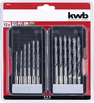 kwb 108830 Holz-Spiralbohrer-Set 12teilig 3 mm, 4 mm, 5 mm, 6 mm, 7 mm, 8 mm Schnellspannbohrfutter, Zahnkranzbohrfutter 12 St. de KWB – image du produit 3 sur 3