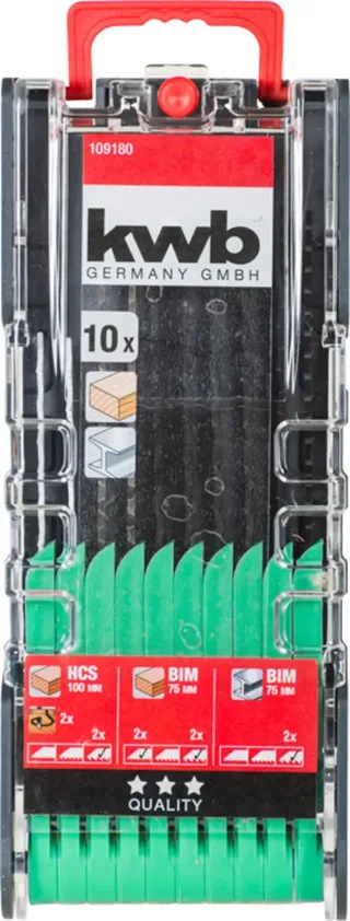 kwb 109180 Stichsägeblätter-Set, 10-tlg. 10 St. de KWB – image du produit 3 sur 3
