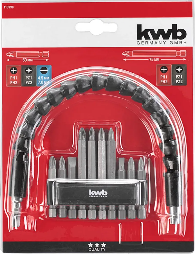 kwb 113990 Bitset 11-delig Incl. bithouder de KWB – image du produit 3 sur 3