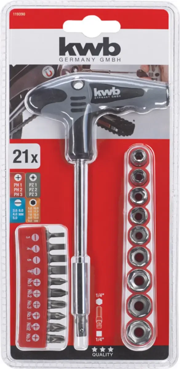kwb 119390 Bitset 21-delig Incl. bithouder en schroevendraaier von KWB – Produktbild 3 von 3