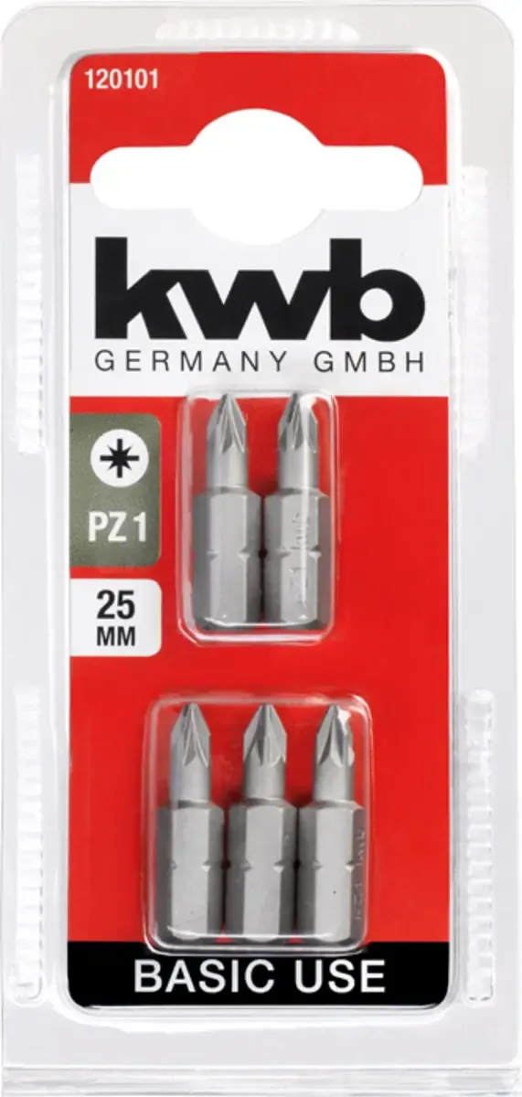 kwb 120101 Kreuzschlitz-Bit Antrieb: 1/4 (6.3 mm) Abtrieb: Kreuzschlitz Pozidriv PZ 1 25 mm de KWB – image du produit 3 sur 3