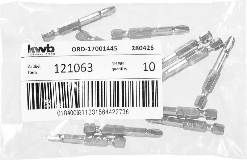 kwb 121063 Kreuzschlitz-Bit Antrieb: 1/4 (6.3 mm) Abtrieb: Kreuzschlitz Phillips PH 3 50 mm by KWB – product image 3 of 3