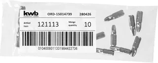 kwb 121113 Kreuzschlitz-Bit Antrieb: 1/4 (6.3 mm) Abtrieb: Kreuzschlitz Pozidriv PZ 3 25 mm de KWB – image du produit 3 sur 3