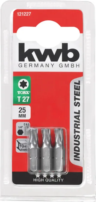 kwb 121227 TX-Bit Antrieb: 1/4 (6.3 mm) Abtrieb: TX TX 27 25 mm by KWB – product image 3 of 3