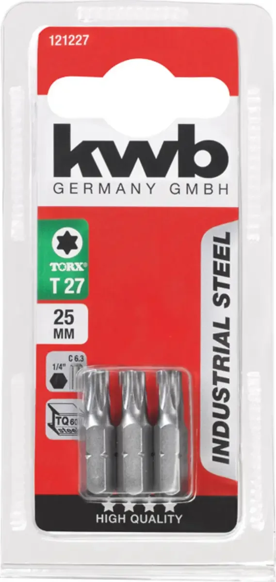 kwb 121227 TX-Bit Antrieb: 1/4 (6.3 mm) Abtrieb: TX TX 27 25 mm by KWB – product image 3 of 3