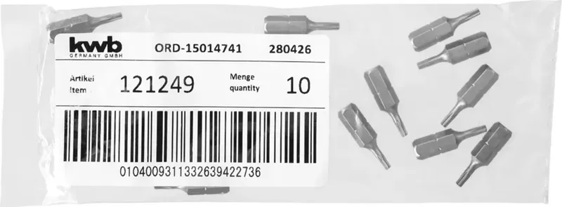 kwb 121249 TX-Bit Antrieb: 1/4 (6.3 mm) Abtrieb: TX TX 9 25 mm by KWB – product image 3 of 3