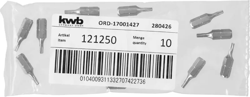 kwb 121250 TX-Bit Antrieb: 1/4 (6.3 mm) Abtrieb: TX TX 10 25 mm de KWB – image du produit 3 sur 3