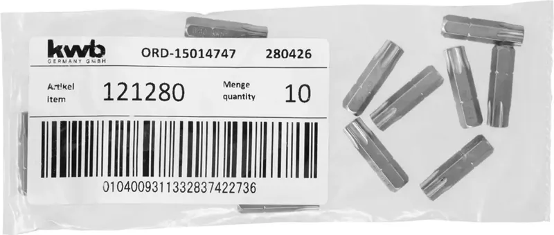 kwb 121280 TX-Bit Antrieb: 1/4 (6.3 mm) Abtrieb: TX TX 40 25 mm von KWB – Produktbild 3 von 3