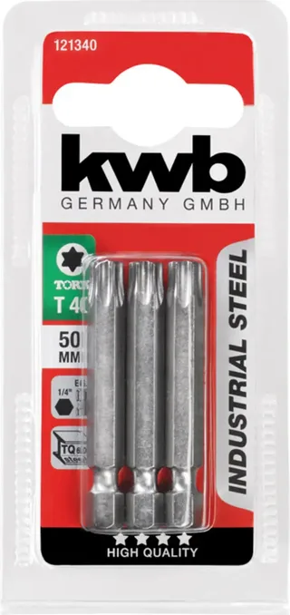 kwb 121340 Inbus-bit T 40 Staal 3 stuk(s) von KWB – Produktbild 3 von 3