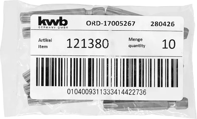 kwb 121380 TX-Bit Antrieb: 1/4 (6.3 mm) Abtrieb: TX TX 40 50 mm fra KWB – produktbillede 3 af 3