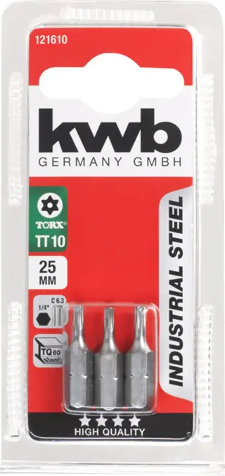 kwb 121610 TX-Bit Antrieb: 1/4 (6.3 mm) Abtrieb: TX TX 10 25 mm by KWB – product image 3 of 3
